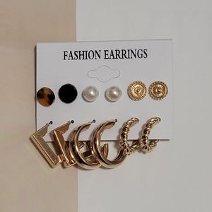 Set of Fashion Earrings | Gold Toned